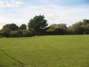 photo of old school playing fields before the school closed